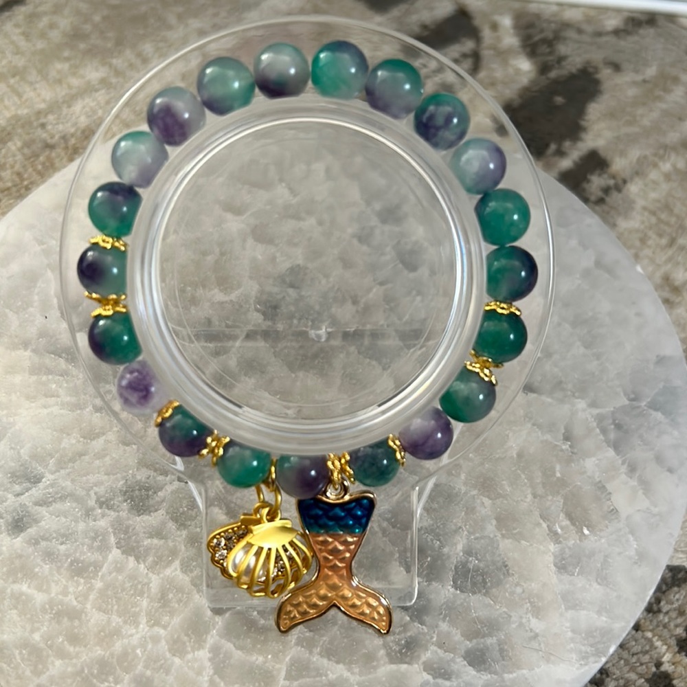 Handcrafted bracelet with beach charms